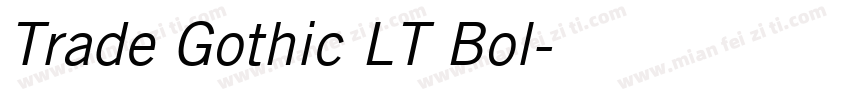 Trade Gothic LT Bol字体转换